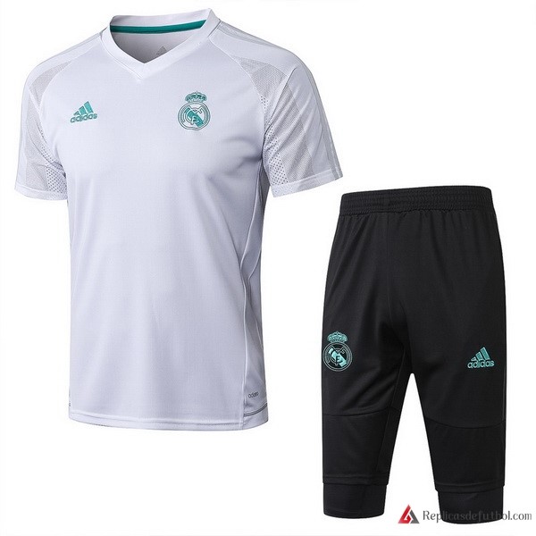 Camiseta Entrenamiento Real Madrid Conjunto Completo 2017-2018 Blanco Negro